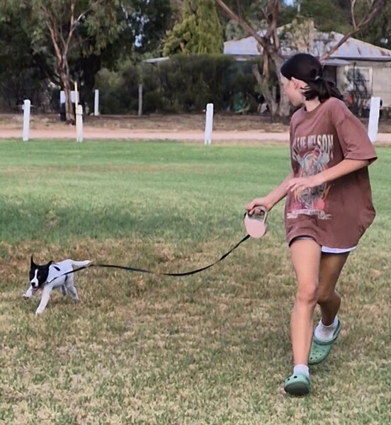 maya with dog