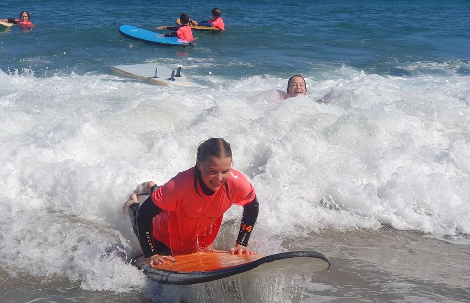 in the surf