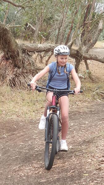 Lucy w on bike
