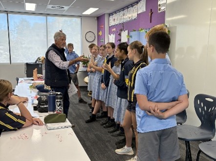 John Grbin with students