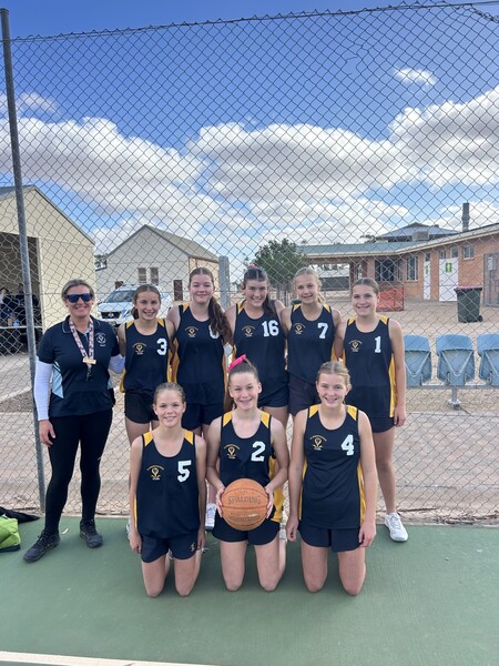Girls Basketball - Emma Ward (coach) Maddison, Ellie, Sophie M, Sophie A, Tess, Olive, Taylee, Millie