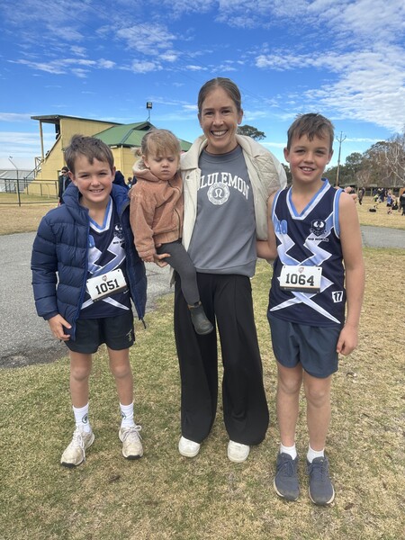 Hunter with Jess Stenson - Olympic Athlete and future student James